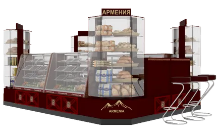 Materiale pentru fabricarea de pavilioane, insule comerciale, vitrine