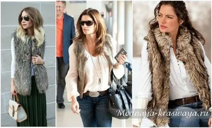 Veste cu blană 2017 cu ceea ce poarta 20 de fotografii! (Vesta din blana de sex feminin 2017 purtat cu model de fotografie) Veste cu blană 2017 cu ceea ce poarta 20 de fotografii!