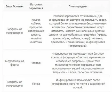 Microsporia netezirea pielii la copii și adulți, simptomele sale si de tratament