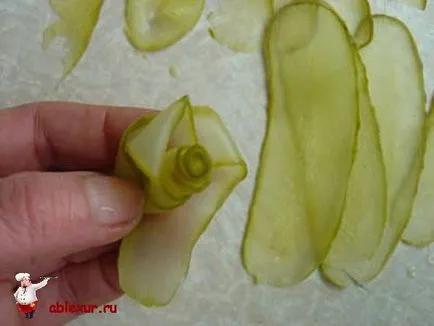 Legume Sculptare - tipuri de bază și metode, rozeta de castravete