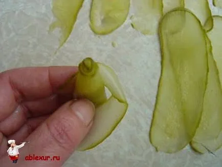 Legume Sculptare - tipuri de bază și metode, rozeta de castravete