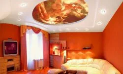 Plafoane întinse cu imprimare foto (100 interesante de design fotografie)