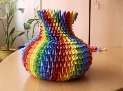 Origami scheme de module triunghiulare pentru începători cu fotografii și video