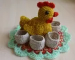 Paste de pui croșetat, tricotate de pui Paste