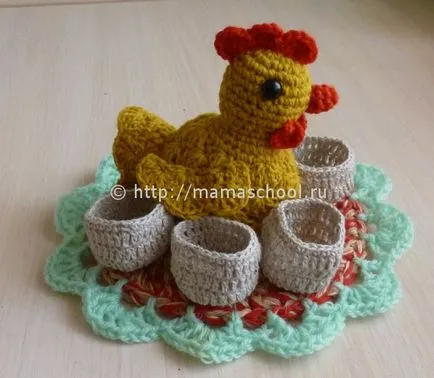 Paste de pui croșetat, tricotate de pui Paste