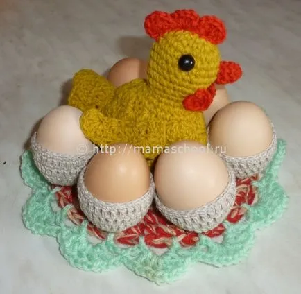Paste de pui croșetat, tricotate de pui Paste