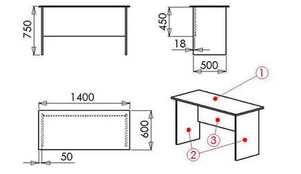 Birou cu scheme de mâinile sale, instrucțiuni