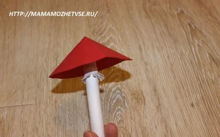 Artizanat pentru ciuperci agarizat gradina din hârtie cu mâinile lor, copii hack ciuperci Amanita