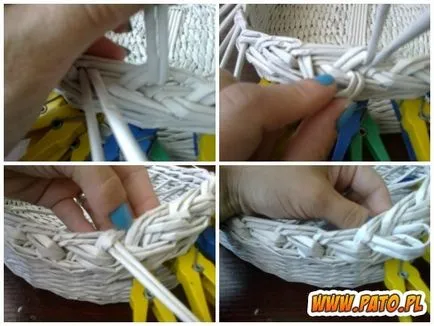 master class detaliate în coșuri de țesut din tuburi de ziare