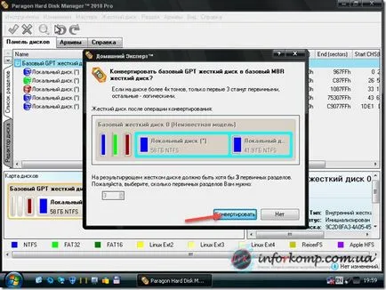 Conversia unui hard disk cu editor Google pentru MBR-ul