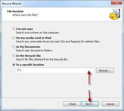 Cerere de Recuva recuperare fișier modul de utilizare (utilizare) aplicație Recuva pentru a restaura fișiere pentru a utiliza