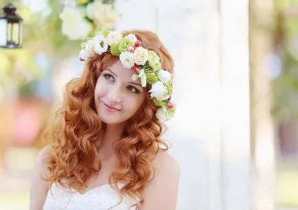 mireasa coafura - stil si rafinament! Coafuri cu flori naturale