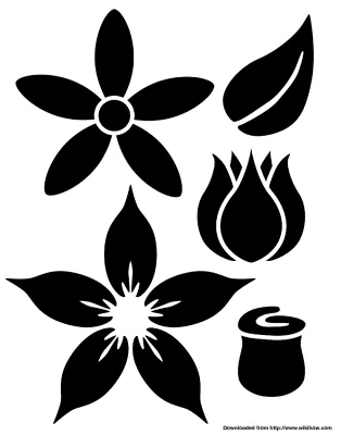 Print șabloane gata făcute de flori și fluturi pe perete pentru decorarea și vopsire cu mâinile (print) Print șabloane gata făcute de flori și fluturi pe perete pentru decorarea și desen propriile mâini