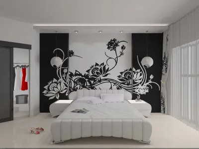 Print șabloane gata făcute de flori și fluturi pe perete pentru decorarea și pictura cu mâinile (fluturi) Print șabloane gata făcute de flori și fluturi pe perete pentru decorarea și desen propriile mâini