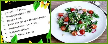 salate Rucola beneficii si Harms, rețete (salate) salate Rucola beneficii si Harms, rețete