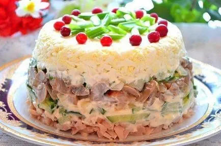 Salata cu retete ciuperci marinate cu pas cu pas fotografii (salata cu ciuperci marinate) Salata cu ciuperci murate pas cu pas rețete cu fotografii