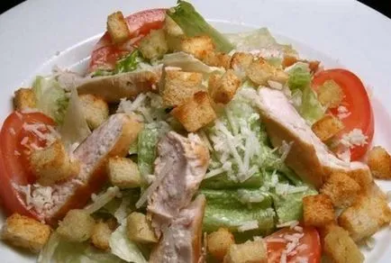 Salata cu pui afumat si crutoane - rețete cu fotografii (salata cu pui si crutoane afumat) Salata cu pui afumat si crutoane - rețete cu fotografii