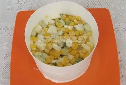 Salata cu porumb dulce, castravete, ou - reteta cu pas cu pas fotografii, toate mesele