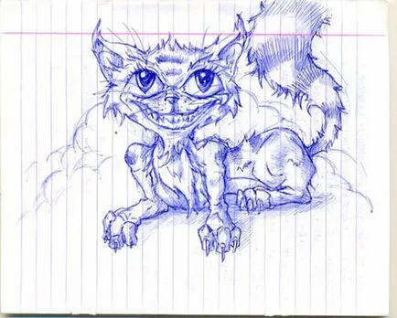 Figurile pen într-un notebook