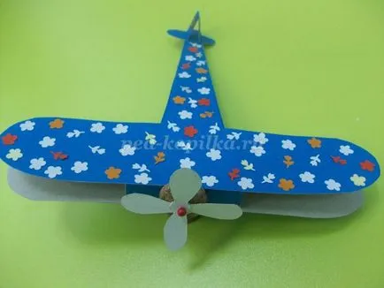 Avionul cu mâinile lor din carton