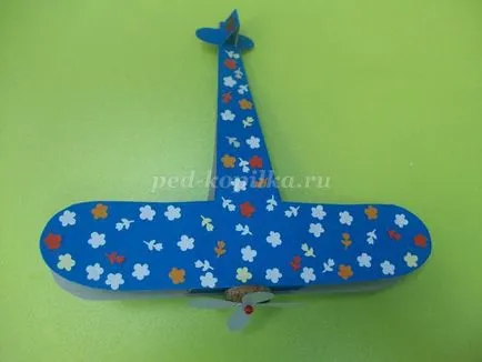 Avionul cu mâinile lor din carton
