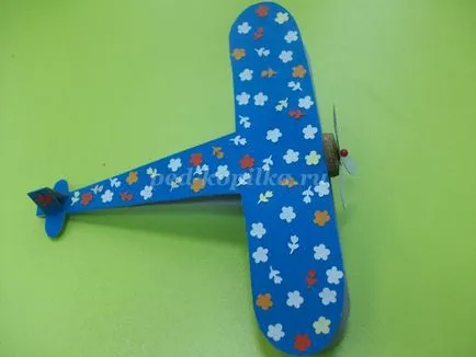 Avionul cu mâinile lor din carton
