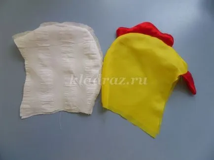 pălărie de pui de pânză cu mâinile