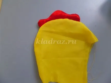 pălărie de pui de pânză cu mâinile