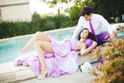 Lilac invitatie de nunta de design, rochie de mireasa locul de desfășurare