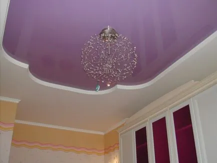 Lilac suspendate de tavan - fotografii de design interior (plafon) Lilac plafon suspendat - Design interior fotografie