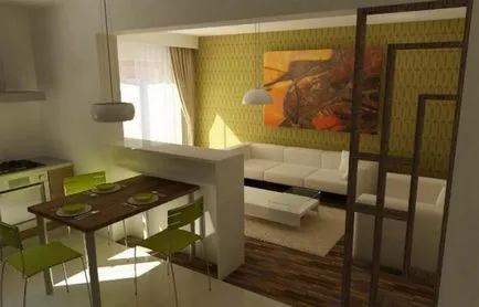 idei de design moderne, camera foto de bucătărie-sufragerie