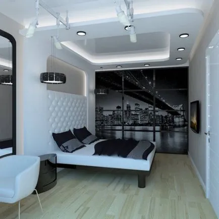 Dormitoarele în stil high-tech - design interior fotografie