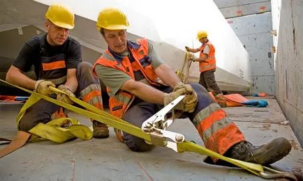 Tensionarea curele pentru fixarea încărcăturii (mărfuri) Tensionarea curele pentru fixarea încărcăturii