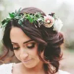 coafura nunta cu flori proaspete - exemple foto și video