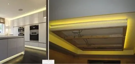 lumini cu LED-uri de bucătărie - cu privire la selectarea și instalarea propriile mâini (foto) (lor) lumini LED bucătărie - cu privire la selectarea și instalarea propriile mâini (foto)