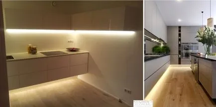 lumini cu LED-uri de bucătărie - cu privire la selectarea și instalarea propriile mâini (foto) (lor) lumini LED bucătărie - cu privire la selectarea și instalarea propriile mâini (foto)