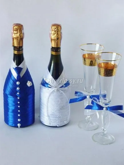 decorare nunta șampanie cu propriile sale mâini (sampanie nunta ca mireasa si mirele) decorare nunta șampanie cu propriile sale mâini