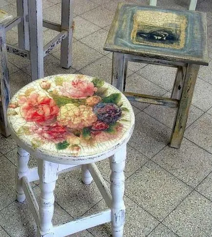 tehnica decoupage pe mobilier - toate distractiv! (După uscare) tehnica decoupage pe mobilier - toate distractiv!