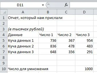 Înmulțiți sau să împărțiți datele într-un anumit număr