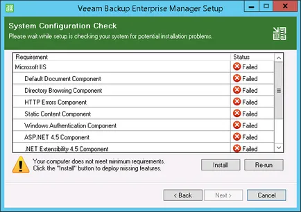 Instalare și configurare veeam Backup Manager Enterprise - scenarii de bază pentru VMWare