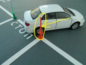 Accesul la garaj în sens invers
