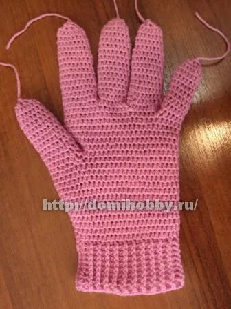 Knit cârlig mănuși