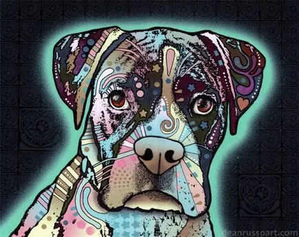 Artist Dean Russo, portretist de câini, protecție pitbull, povestiri scurte de taxi lung (artist) Artist Dean Russo, portretist de câini, protecție pitbull, povestiri scurte Teckel lung
