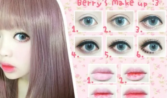 nuanțe japoneze makeup- de aplicare a make- sus, la fel ca femeile japoneze (femeile japoneze) nuanțe makeup- japoneze de aplicare a make- up, cum ar fi femeile japoneze