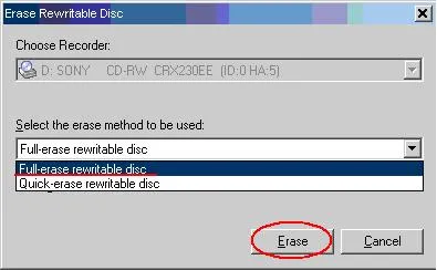 Burn unități CD printr-un program de StartSmart nero