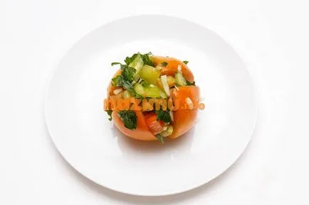 tomate verzi cu legume - reteta de iarnă fotografie fără sterilizare