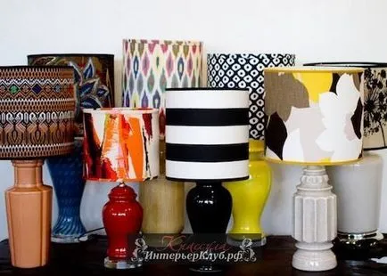 32 idei pentru umbra cu mâinile lor - cum de a decora o lampă de masă abajur sau podea idei lampă