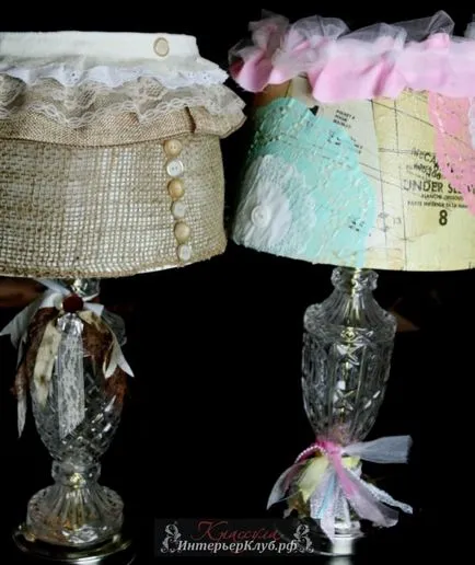 32 idei pentru umbra cu mâinile lor - cum de a decora o lampă de masă abajur sau podea idei lampă