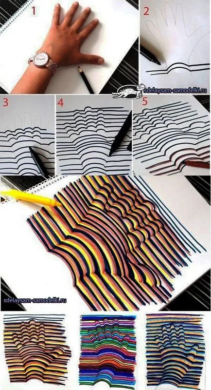 desene 3D pe hârtie