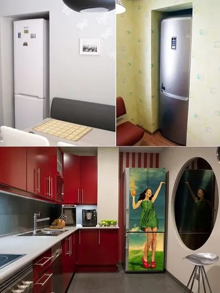 4 fel încât să se ascundă un mic frigider în bucătărie